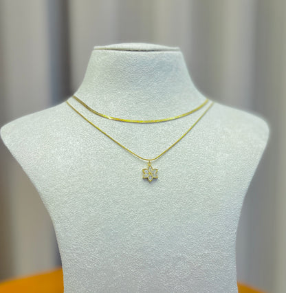 Double layer flower Necklace
