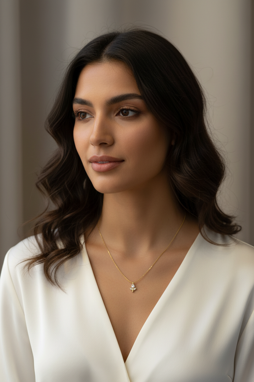 White tulip necklace