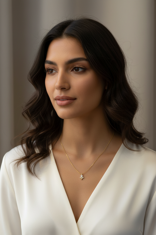 White tulip necklace