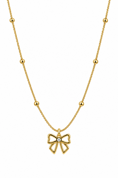 Bow necklace