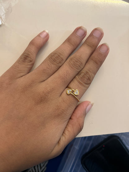 Double heart ring