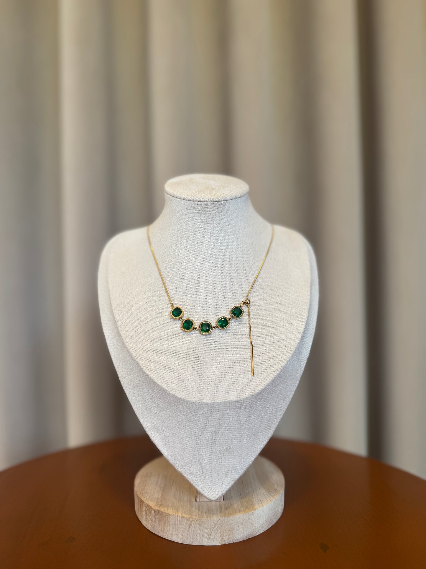 Emerald Gold Necklace