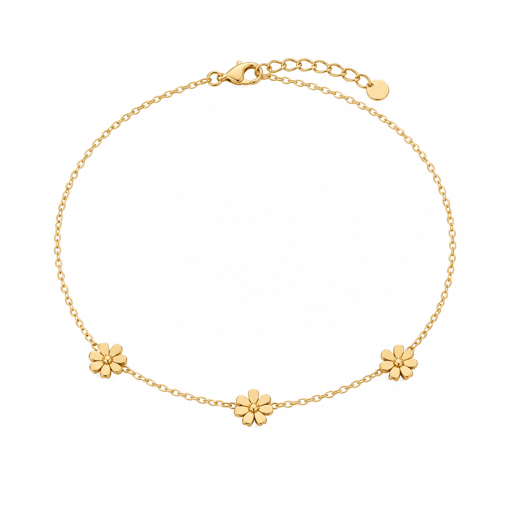 Flower anklet pair