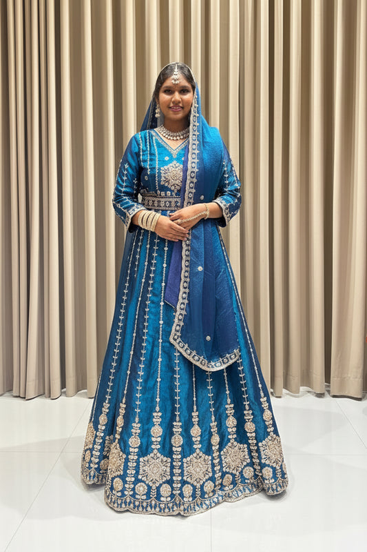 Party wear gown Blue