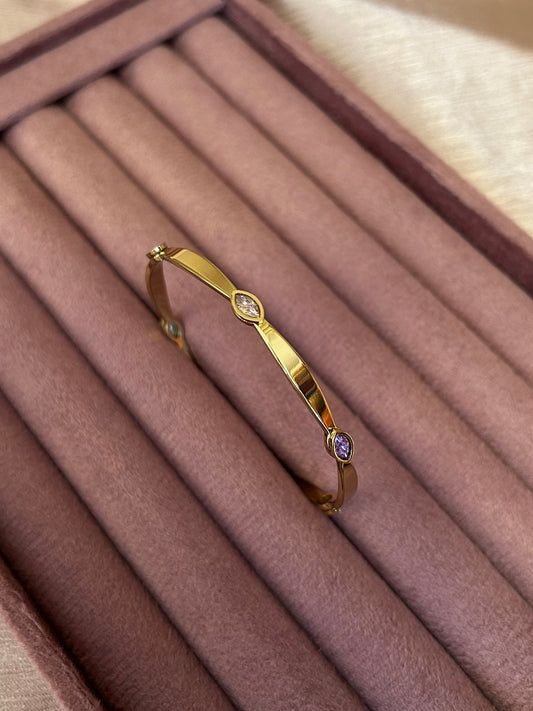Crystal Gold Bangle