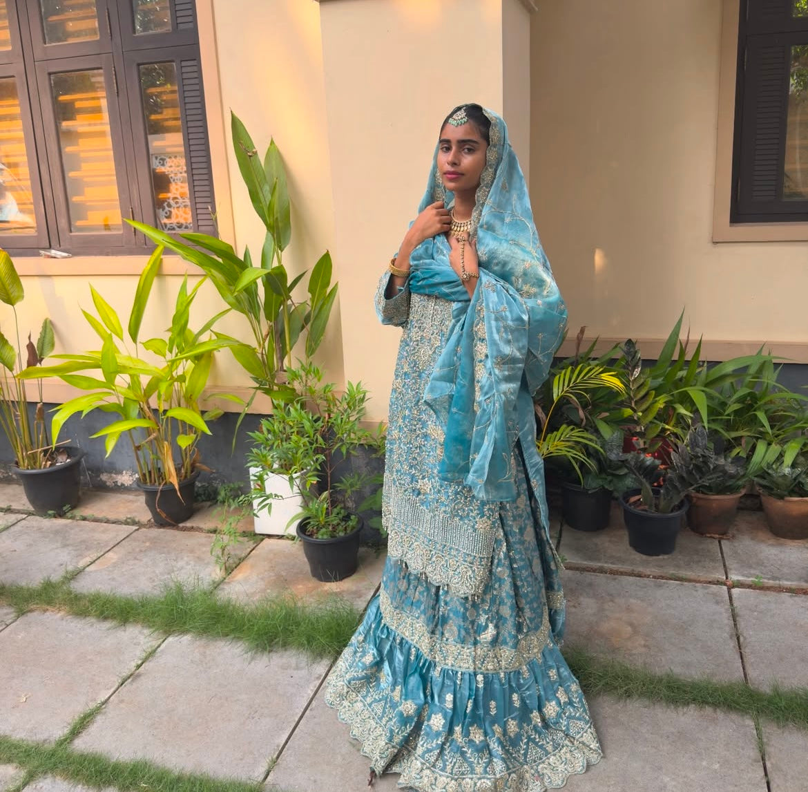 Pakistani dress blue
