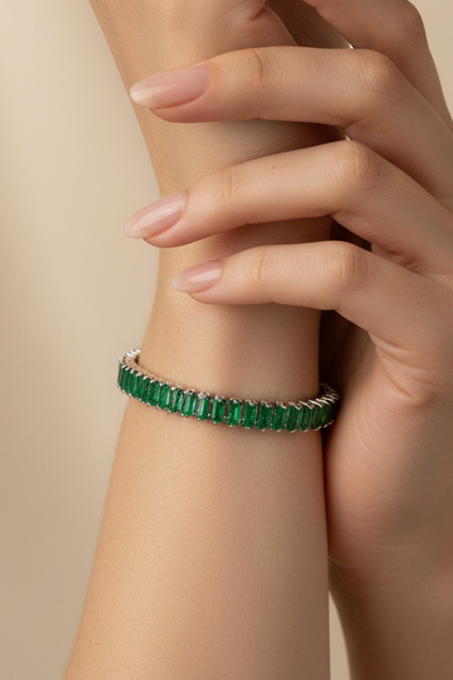 Emerald Baguette Tennis Bracelet