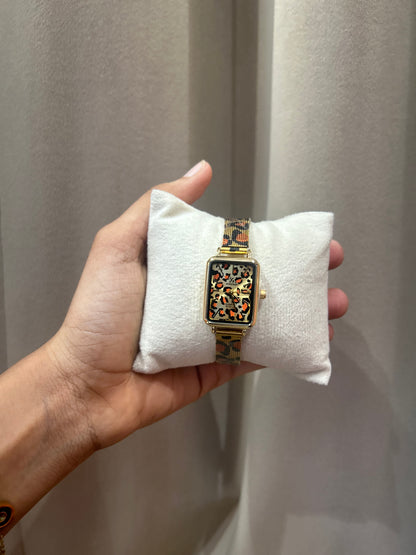 Animal print watch