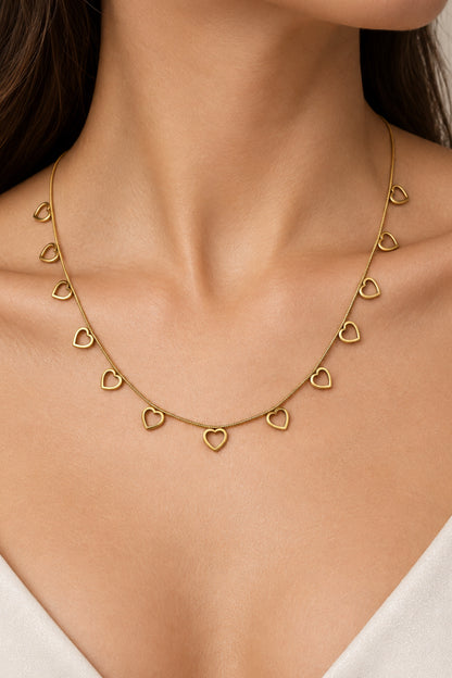 Heart charm necklace