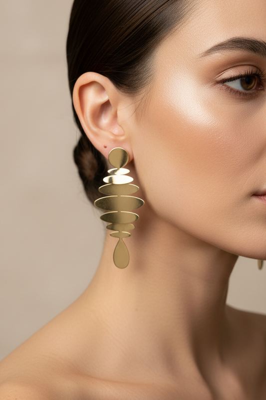 Golden Cascade Drop Earrings
