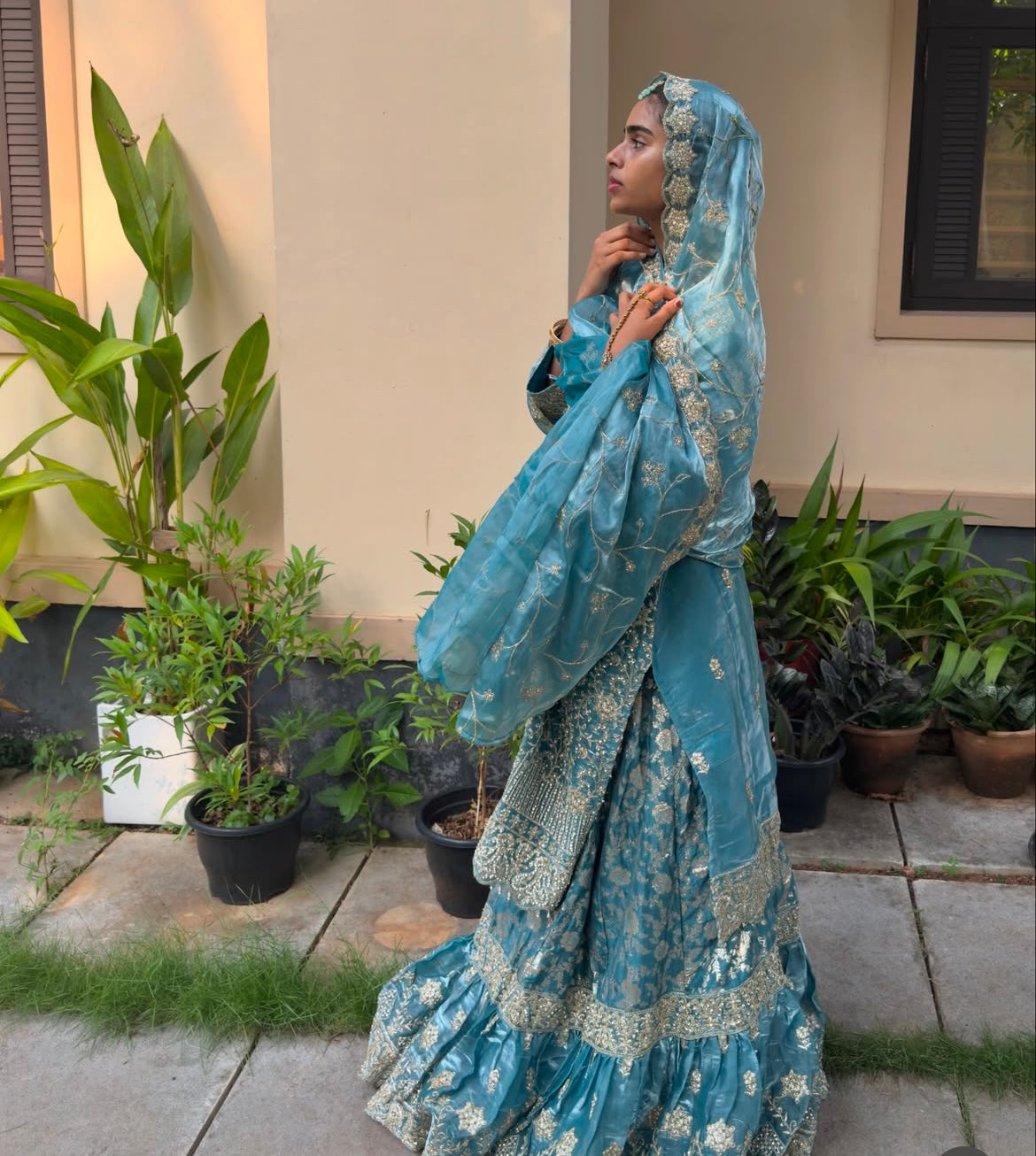 Pakistani dress blue