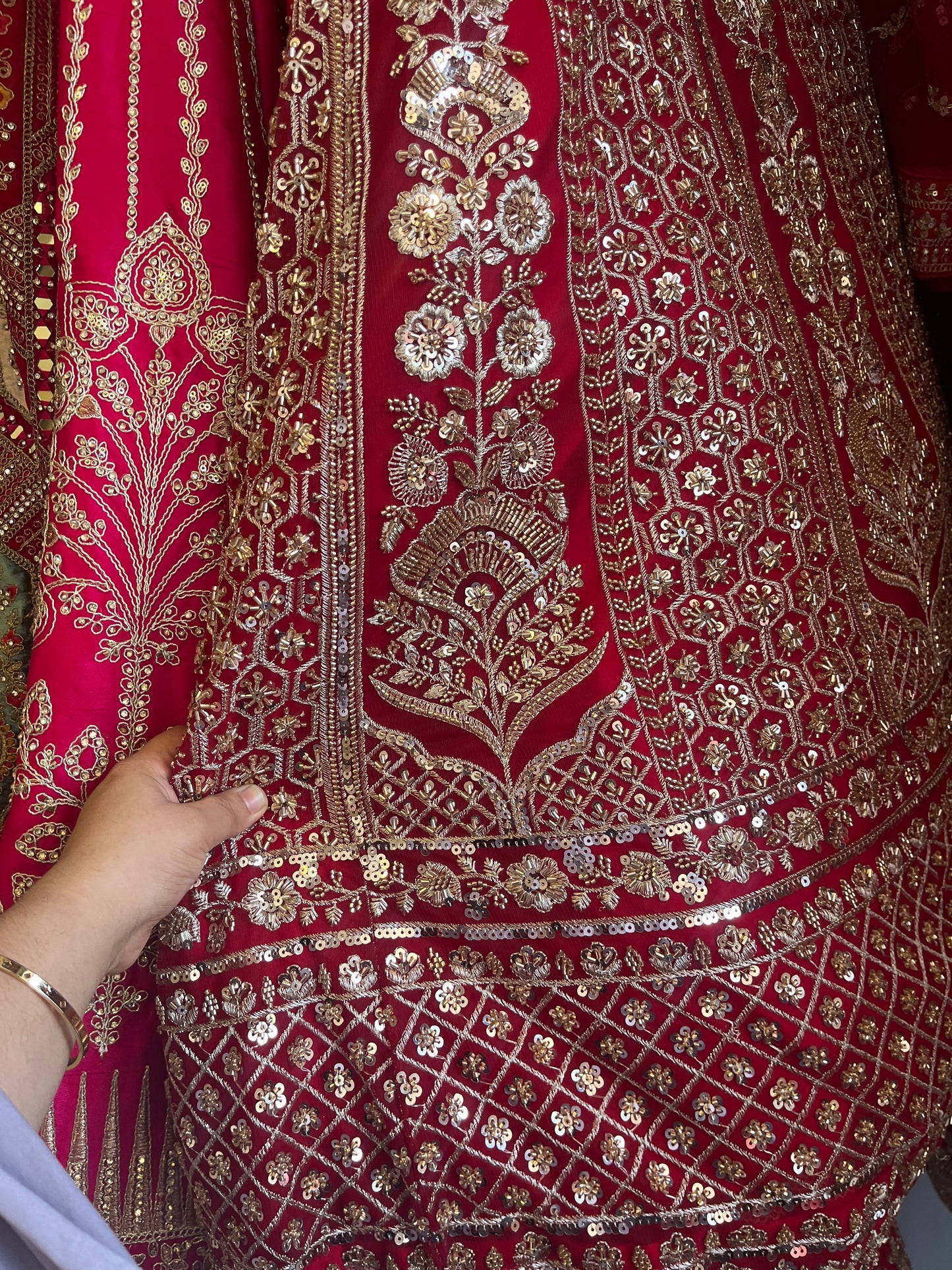 Red Net Gown