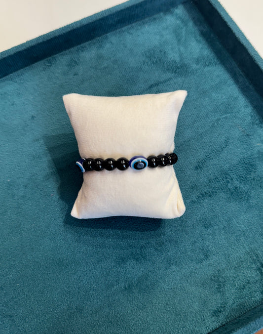 Black bead bracelet