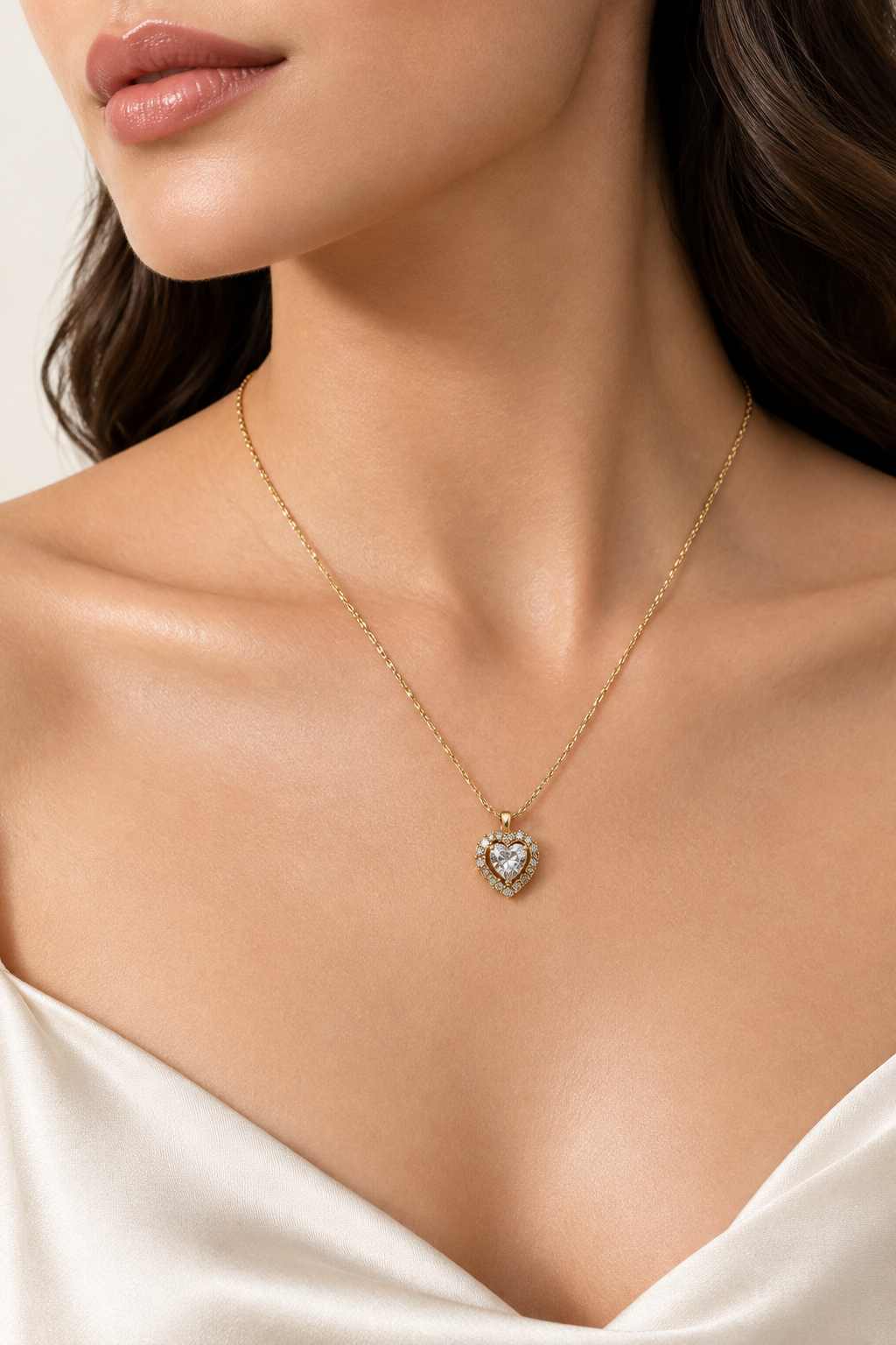 Diamond heart necklace