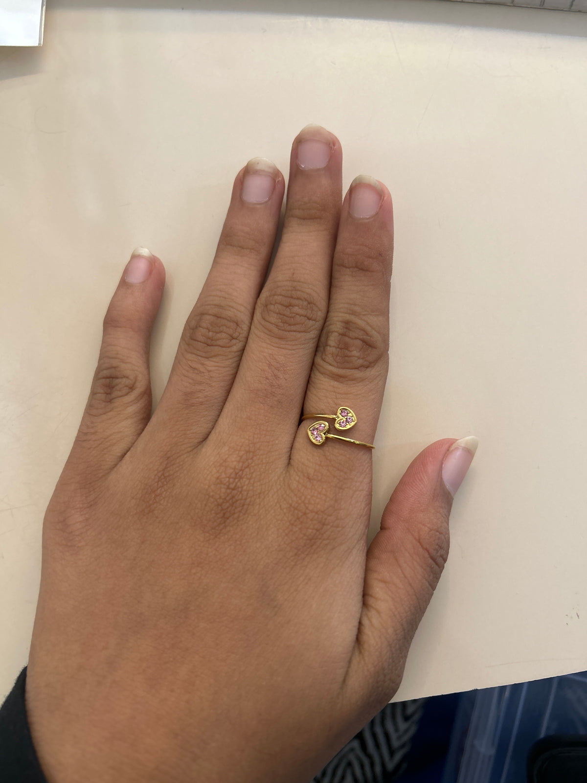 Double heart ring