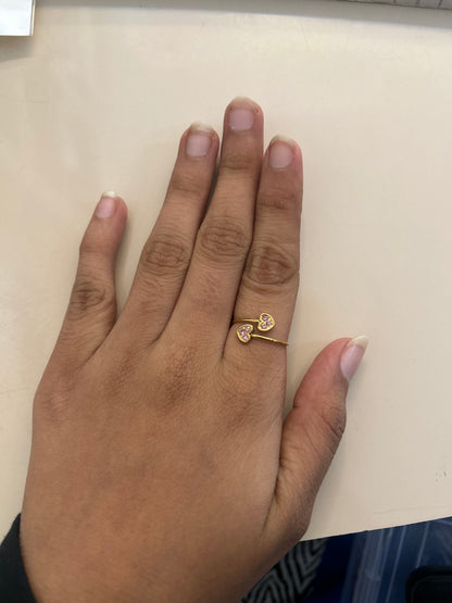 Double heart ring