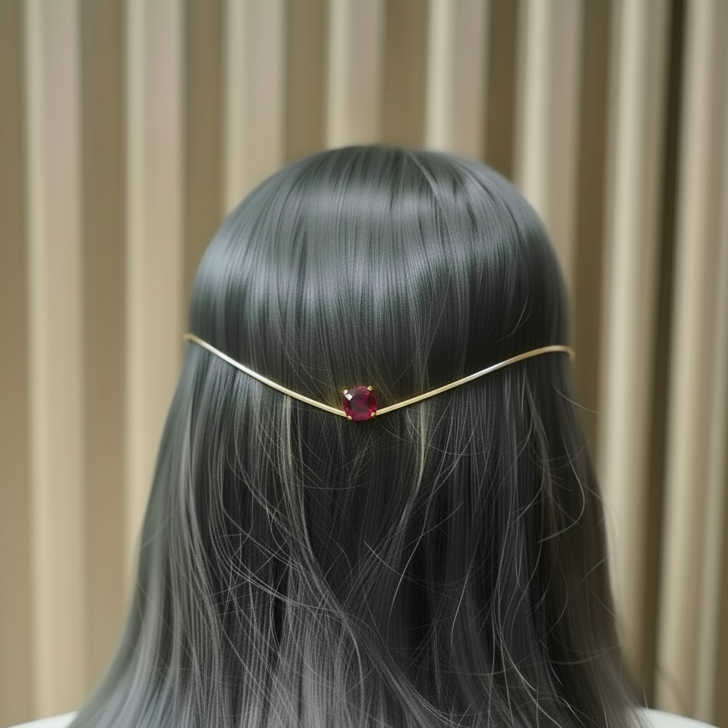 Ruby red hair accessories