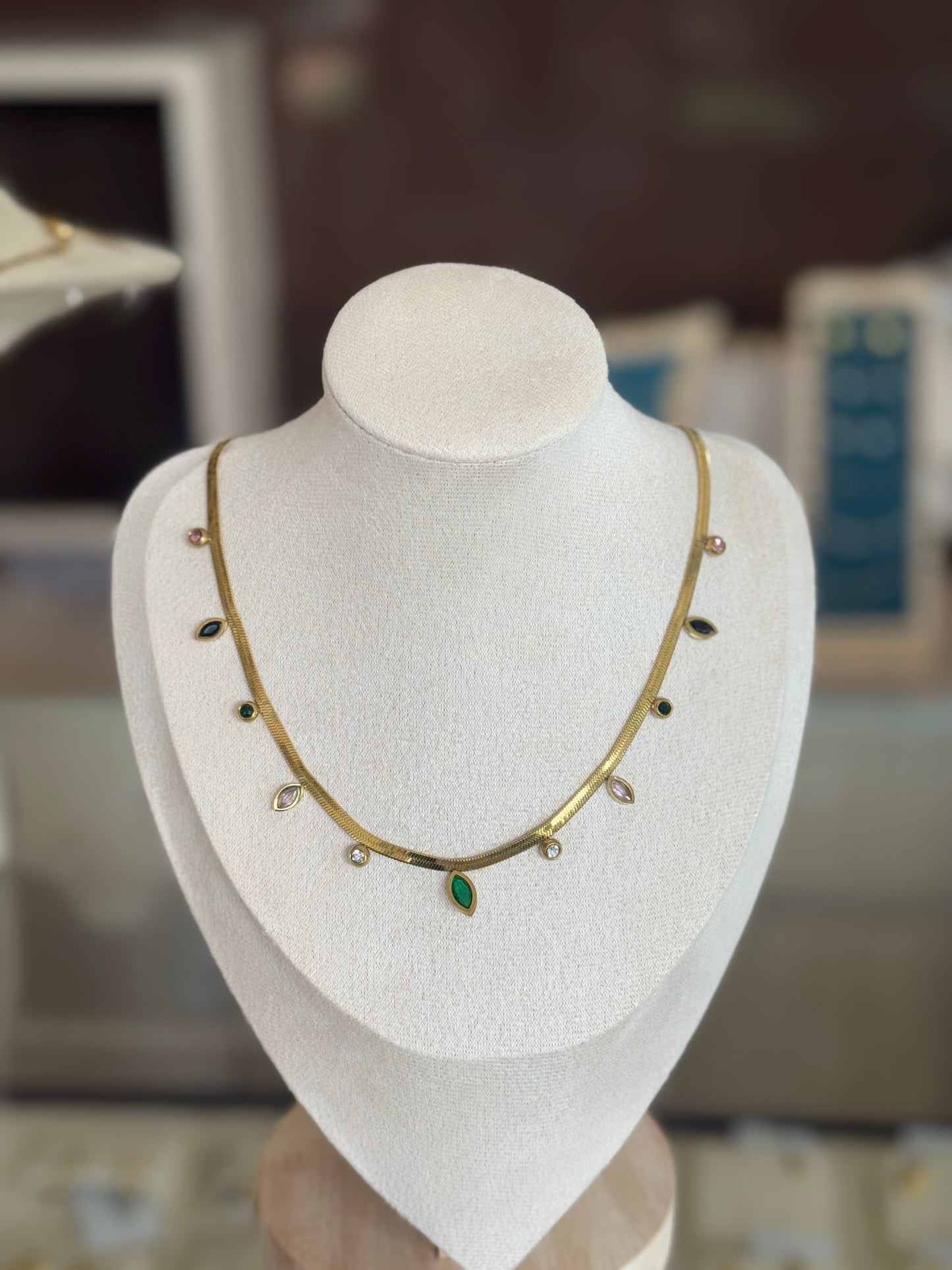 Multi stone necklace