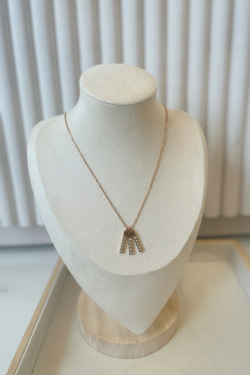 Crystal Vine Rose gold Chain