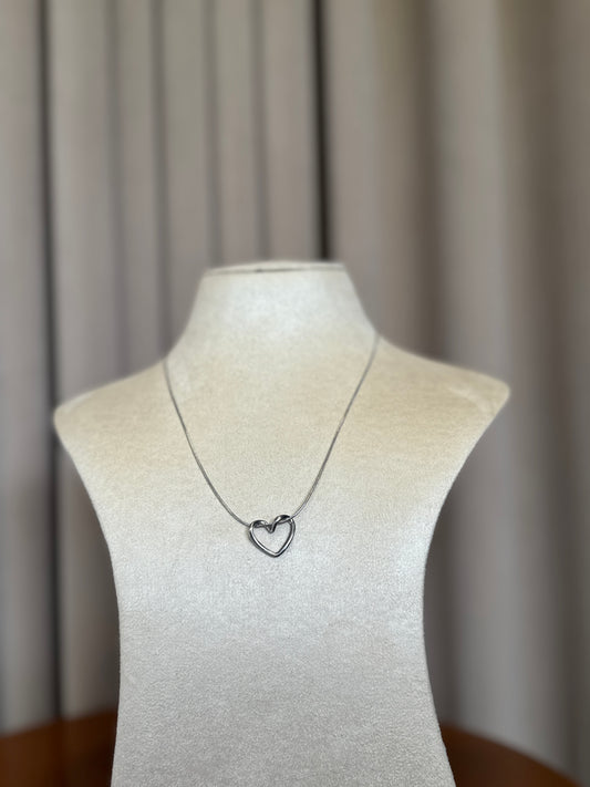 Heart trending Necklace - Silver