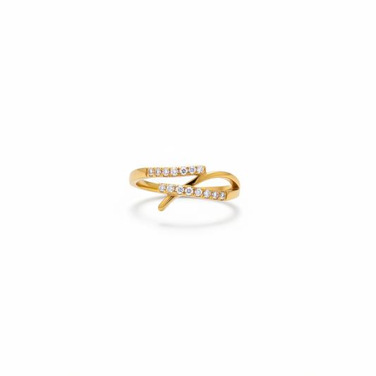 Solitaire Gold Ring Size 8