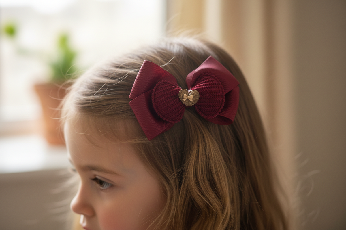 Red hair bow