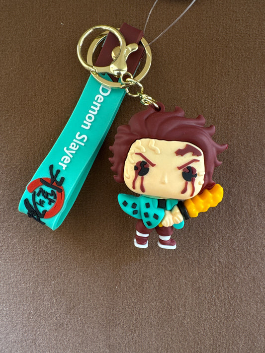 Demon Slayer Tanjiro 3D Rubber Keychain & Bag Charm