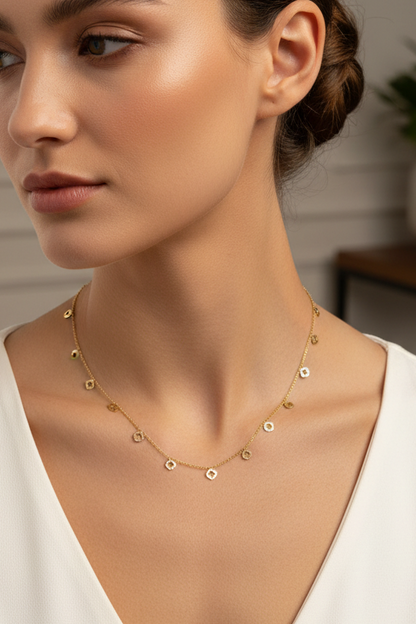 Clover charm necklace