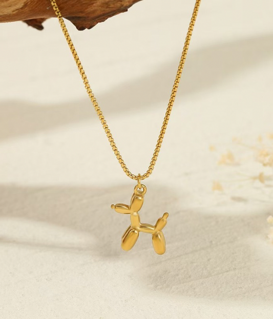 Balloon knot gold necklace