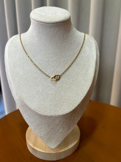 Double heart necklace