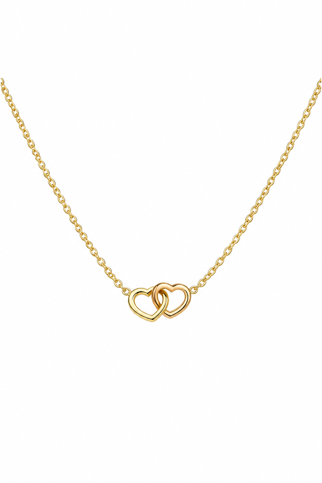 Double heart necklace