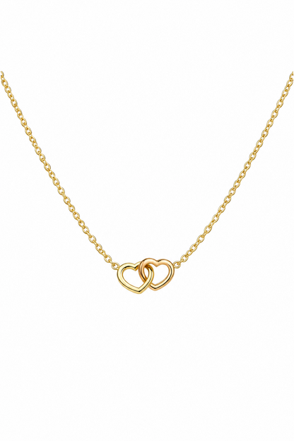 Double heart necklace