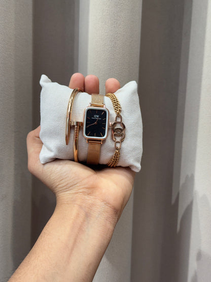 Rose gold stack