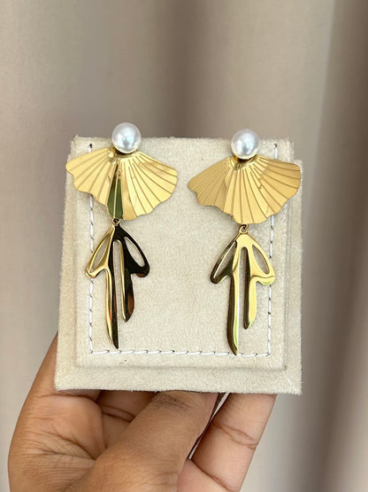 Oceanic Fan Drop Earrings