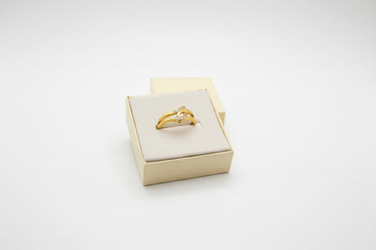 Solitaire Gold Ring Size 7