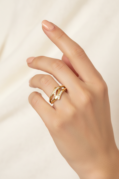 Solitaire Gold Ring Size 7