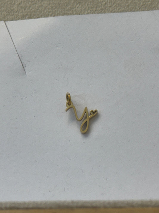 Y letter charm