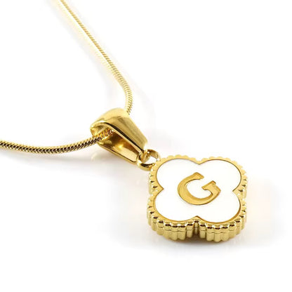 Alphabet clover necklace