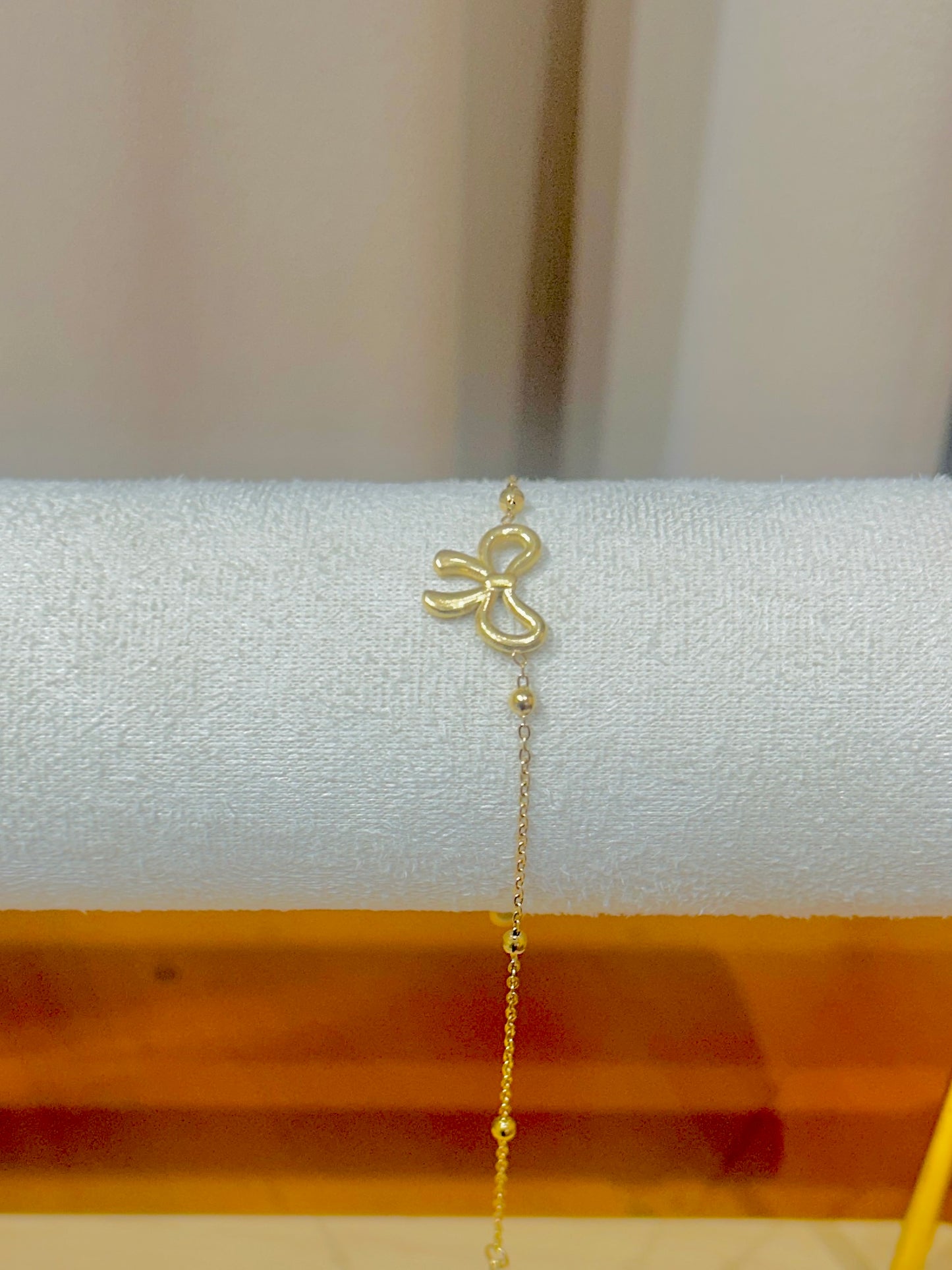 Bow Gold  Ankle pair