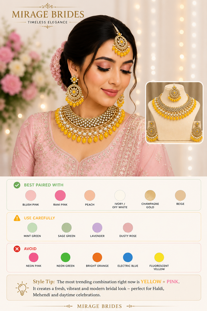Sunshine Noor Choker Set 
Rental jewellery