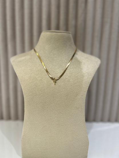 Alphabet snake chain necklace