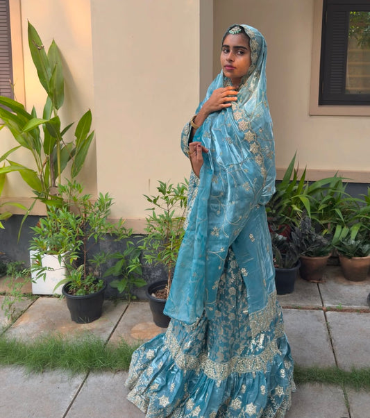 Pakistani dress blue