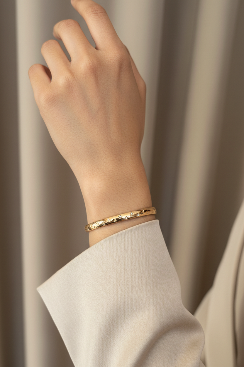 Rose gold bangle