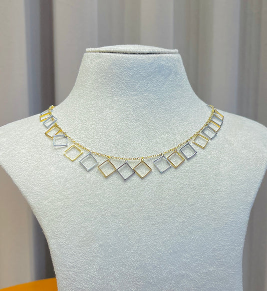 Square charm Necklace