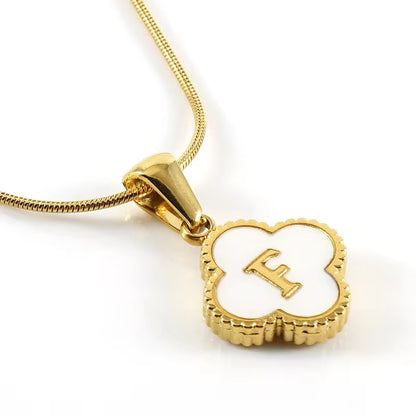 Alphabet clover necklace
