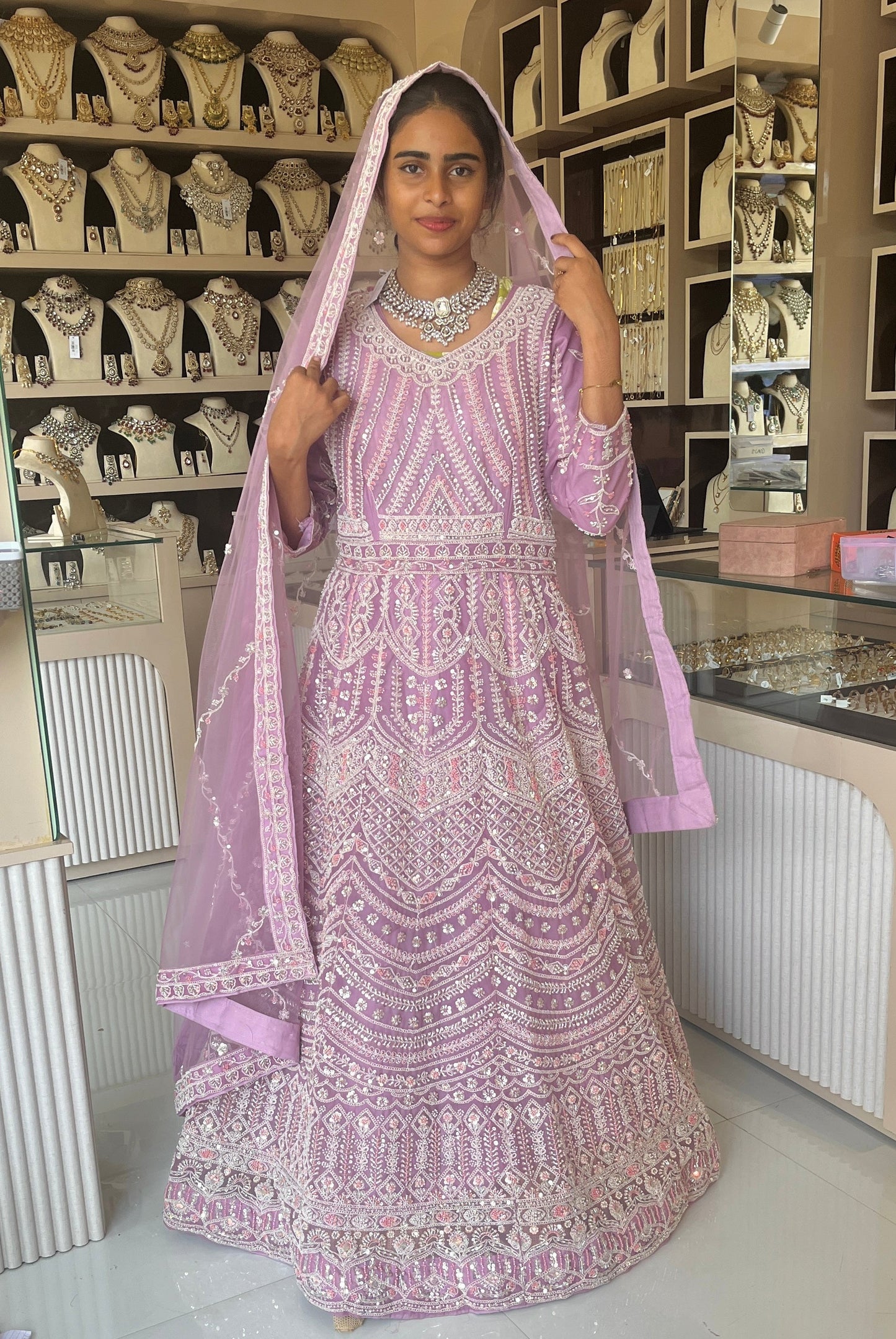 Lavender Net Gown