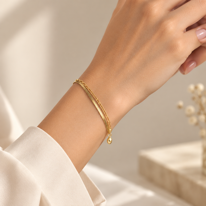 Double layer bracelet