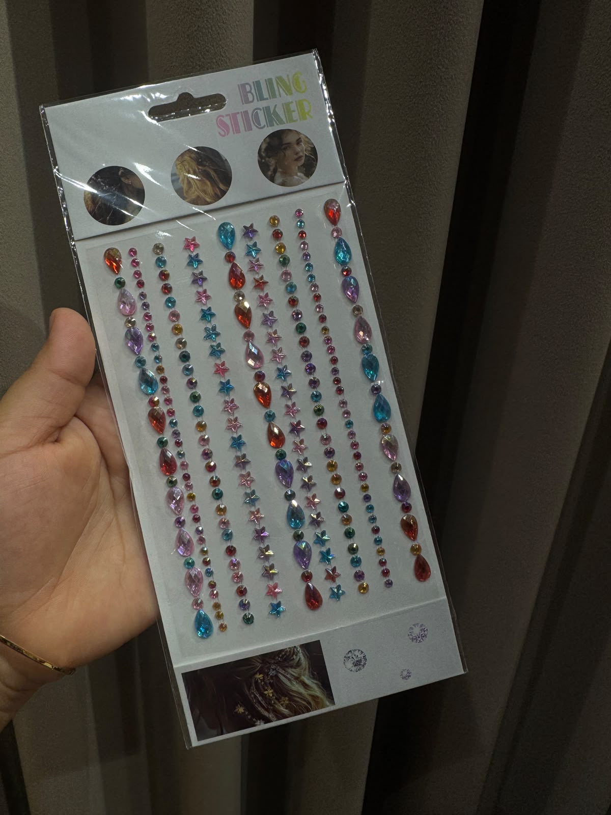 Face, Hair & Body Gem Stickers