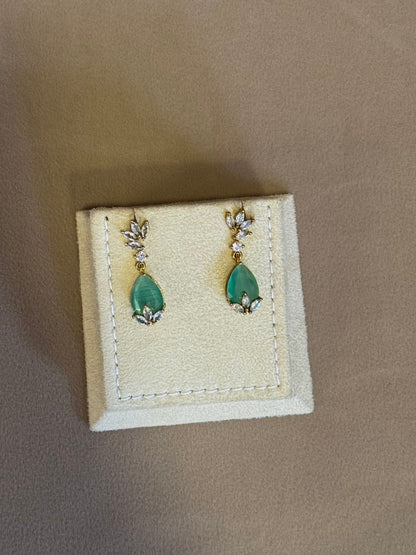 PEAR DROP PASTEL GREEN AD EARING