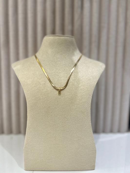 Alphabet snake chain necklace